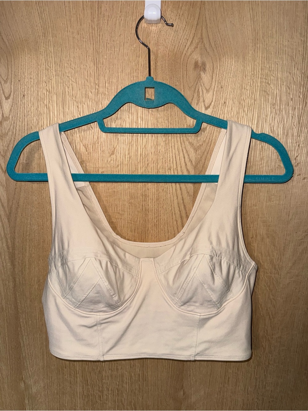 Fabletics Cream Longline Crop sports bra  - no tags XL
